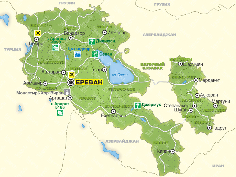 Карта где армения. Карта Армении с городами подробная. Армения карта географическая. Армения карта географическая подробная. Достопримечательности Армении на карте.